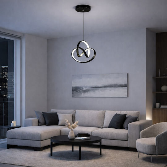 VenCore Silver LED Ceiling Light With Adjustable Warm To Cool White Light 25x25x32cm