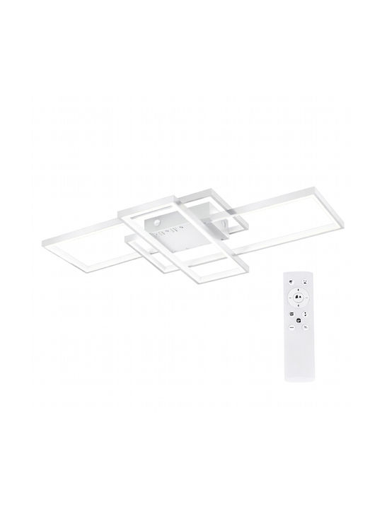 VenCore Plafonieră de Tavan 90cm Albă cu LED Integrat și Telecomandă