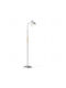 VenCore Lampadar de Podea Înălțime 150xLungime 23 cm cu Bază pentru Bec E27 Argintiu