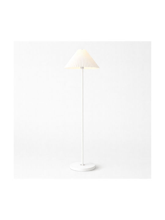VenCore Stehlampe H150xL35cm mit Lampenbirnensockel E27 Weiß