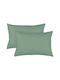 Aglika Σετ Μαξιλαροθήκες Green 50x70εκ.