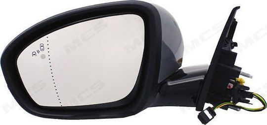 Electric Heated Electric Folding Painted Mirror with Signal Light Safety Light Sensor Blis 15pin Convex Glass Suitable for Renault Talisman Sedan Grandtour 2015 Lp 963035330r Right 1 Pc