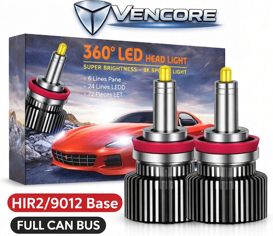 VenCore Car and Motorcycle Lamp HIR2-9012 Canbus LED 6000K Cold White 12-24V 45W