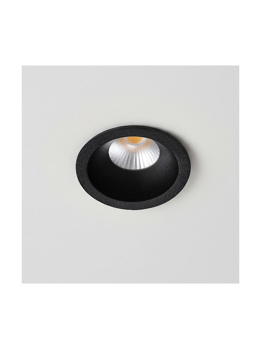 kelvo Metallic Recessed Spot with Built-in LED and Warm White Light White 4x4cm