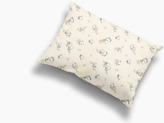 Dimcol Birds Kids Pillowcase Made of 100% Cotton 35x45cm Ecru