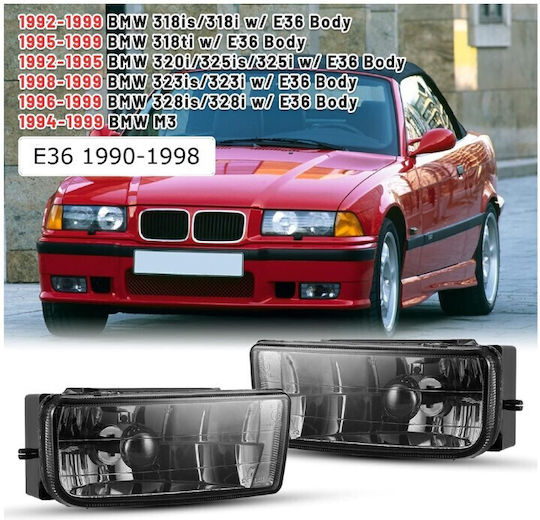 Diederichs 245097 Προβολείς Ομίχλης Bmw 3 E36 90-98 Smoke 2 Τεμάχια