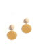 Mat Fashion Stud Earrings with Beige Stones