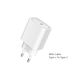 PZX Φορτιστής με Θύρα USB-C και Καλώδιο USB-C - USB-C 20W Λευκός (P26)