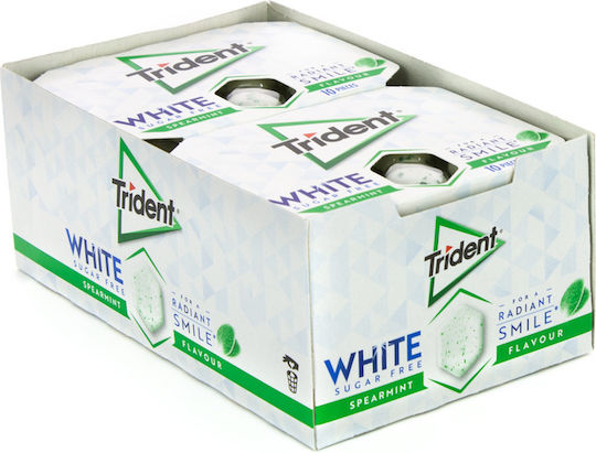 Trident White Sugar Free Spearmint Τσίχλες Κουτί 17gr 12τεμ