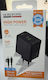 Borofone Mobile Phone Charger with USB-A Output Port and USB-C Output Port and USB-C - USB-C Cable 45W Black (BAS16A)