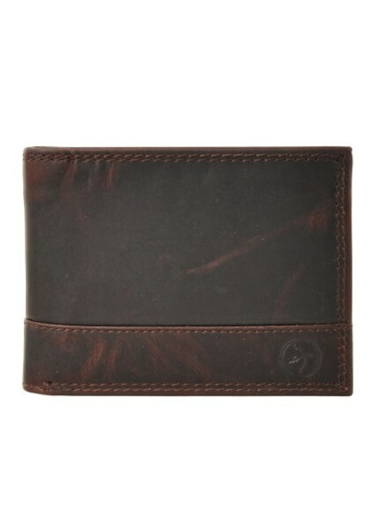 Leather Men's Wallet with RFID Brown