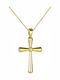 Kritsimis Vergoldeter Kreuz 14K mit Kette