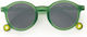 Olivio & Co Classic Oval Kids Sunglasses with Polarized Green Lenses for 5-12 Years