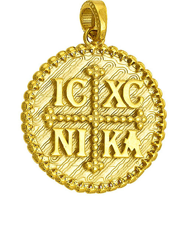 Bubbles Pendant Kids Charm Double Sided with Chain Constantine Coin Gold 14K 52RK7891-P