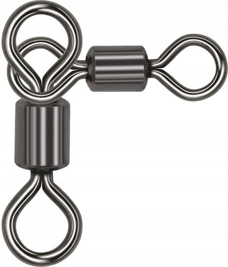 Sârmă Split Ring Triplu De Pescuit 3/0 × 2/0 Puternic Rotativ 360° Triplu