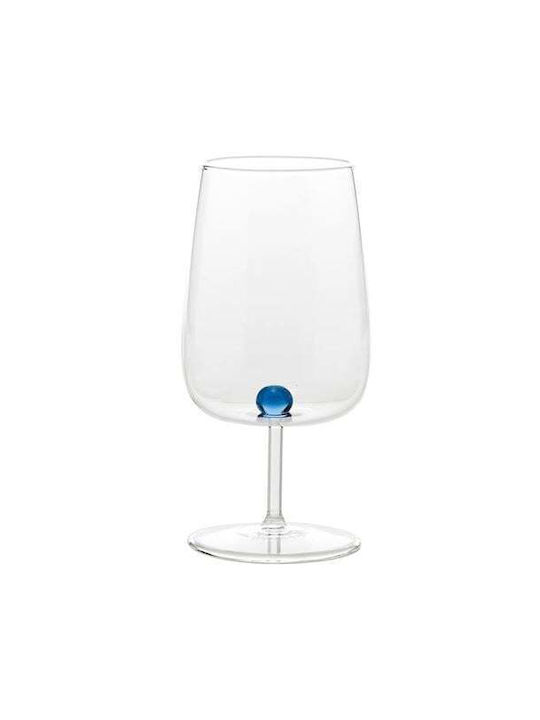 Zafferano Set Brillen aus Glas in Hellblau Farbe Kelch 6 Stück
