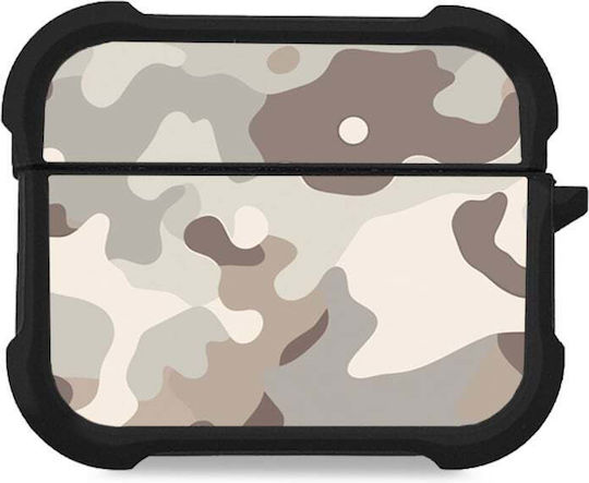 Sonique Калъф Силиконов Камуфлаж Армейска Серия в Бежов Цвят за Apple AirPods Pro 3