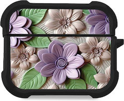 Sonique 3d Flower Series Θήκη Σιλικόνης σε Μωβ ...