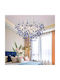 Crystal Chandelier Cc335/400ch 4x G9 Chrome Blue Crystals 40cm Adjustable Height