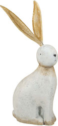 Artekko Animal Osterdekorationen & Ornamente Kaninchen Magnetit Weiß Patina 25x14.5x63 cm