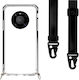 Θήκη Κινητού Διάφανη Ιμάντα Black Huawei Mate 40