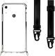 Husă Telefon Transparentă Curea Neagră Huawei Y6s