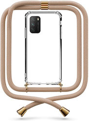 Θήκη Κινητού Διάφανη Κορδόνι Beige Xiaomi Poco M3 Θήκη Κινητού Διάφανη Κορδόνι Beige Xiaomi Poco M3