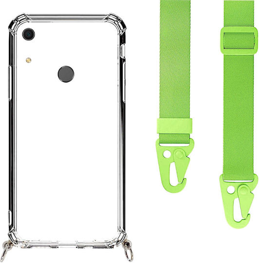 Θήκη Κινητού Διάφανη Ιμάντα Lime Green Huawei Y6s