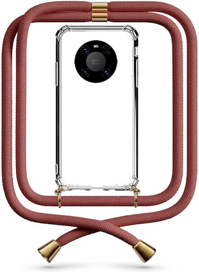Θήκη Κινητού Διάφανη Κορδόνι Brown Huawei Mate 40