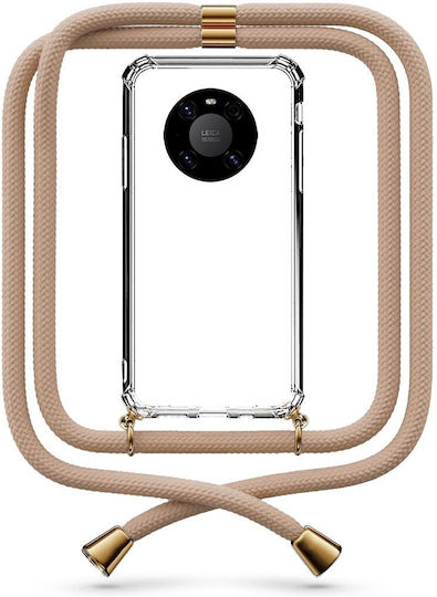 Θήκη Κινητού Διάφανη Κορδόνι Beige Huawei Mate 40 Pro