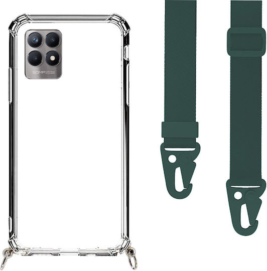 Θήκη Κινητού Διάφανη Ιμάντα Forest Green Realme 8i