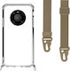 Transparent Mobile Phone Case Khaki Strap Huawei Mate 40