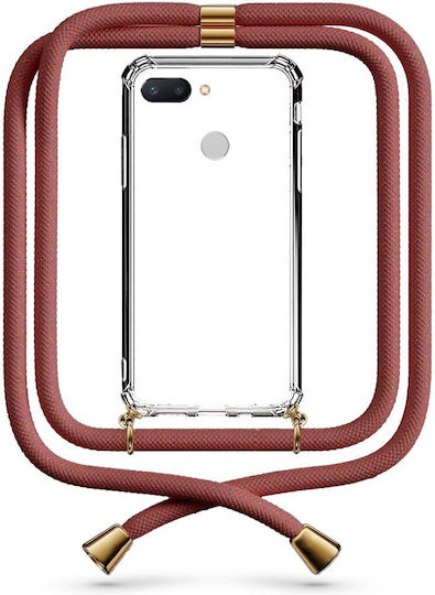 Θήκη Κινητού Διάφανη Κορδόνι Brown Xiaomi Redmi 6/6a