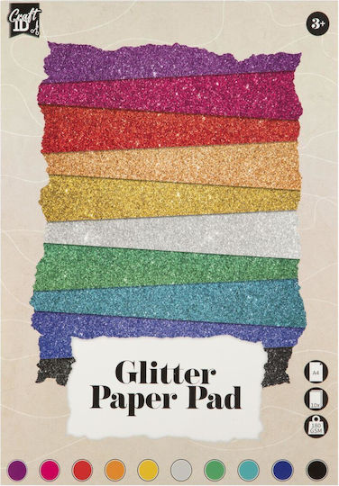 Craft Id Glitter Block 10 Sheets A4 21x29.7 Cm 180gr