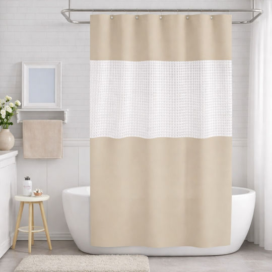 My Home Luxury Cortină De Duș Țesătură 180x180cm Bej