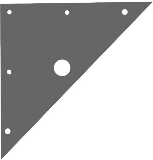 Metal-con Raft De Colț Din Metal Gri 100x100mm 03-14-0030