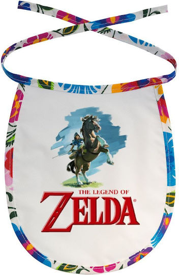 Koupakoupa Zelda Waterproof Baby Bib Made of 100% Cotton with Lace Band Colored