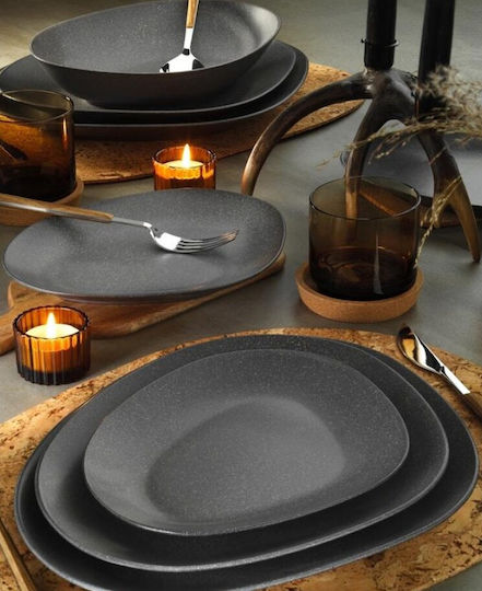 Kutahya Porselen Gray Porcelain Dinnerware Set 18pcs