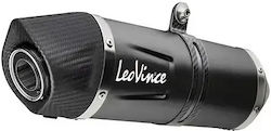 Leovince Τελικό Εξάτμισης Lv One Evo Black Edition Round Slash-cut 14465ebu