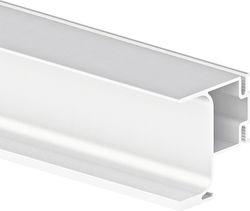 Profil Lateral Vertical Din Aluminiu Gola Finisaj Cutii Fronturi Dulapuri Fără Mânere Albe Emuca 8900412