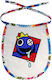 Koupakoupa Blue Waterproof Baby Bib Made of 100% Cotton with Lace Band Colored