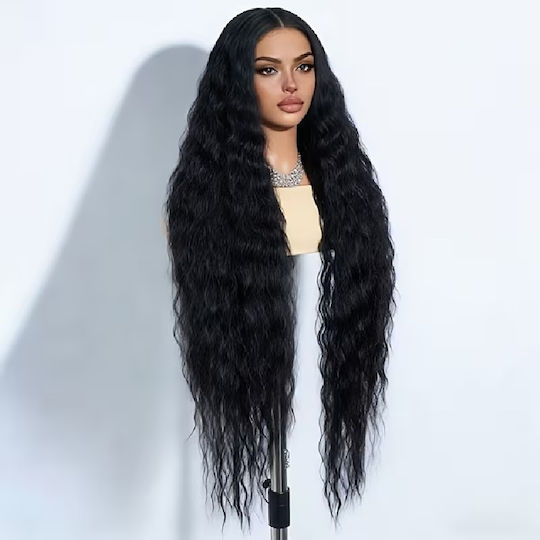 Animis Beauty Perücke mit Synthetisches Haar in Schwarz Farbe 81cm