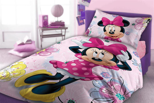 Disney Комплект Детска Завивка Единична Розова