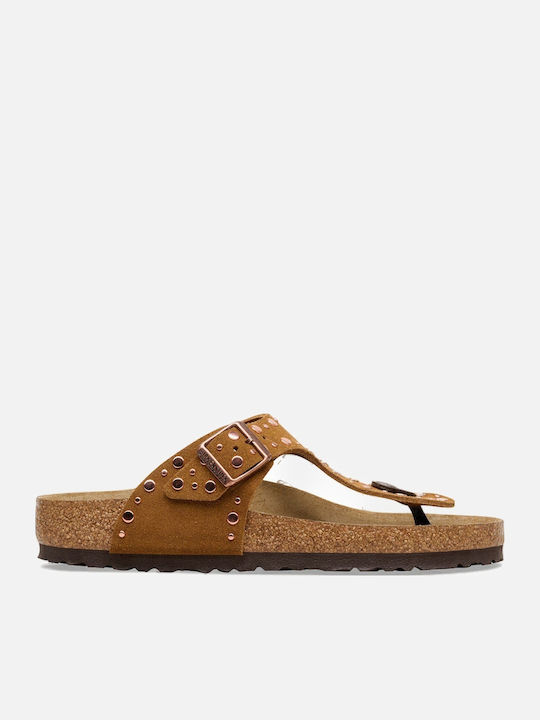Birkenstock Gizeh Rivet Brown Sandals
