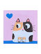 Cats and Houses Kids Framed Wooden Wall Art 15x15cm