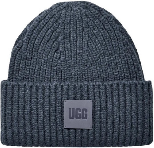 Chunky Rib Beanie Women's Beanie with Rib Knitting in Navy Blue Colour