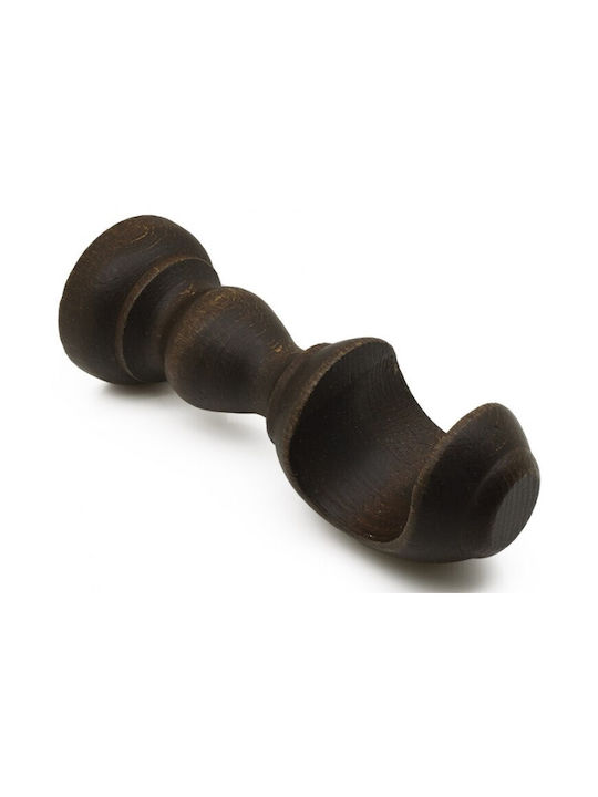 Frans Wooden Brown Wall Curtain Rail Base