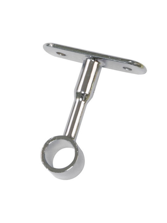 Silver Wall Curtain Rail Base 2 Pieces