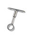 Silver Wall Curtain Rail Base 2 Pieces