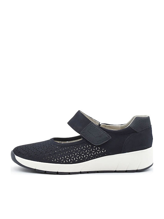 Women's Ballerina Shoes With Strap in Blue Colour